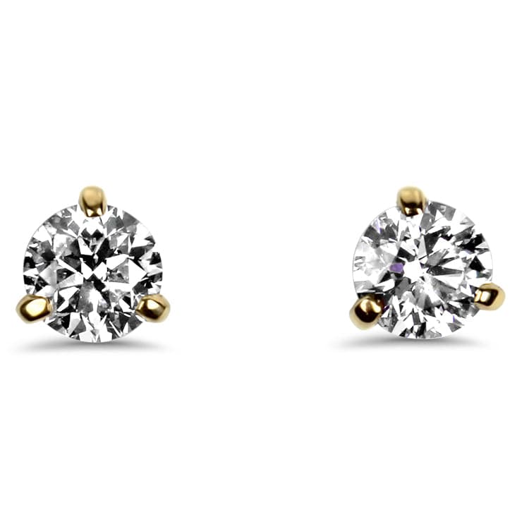 1.40ctw Springer's Collection Diamond Stud Earrings - Yellow Gold