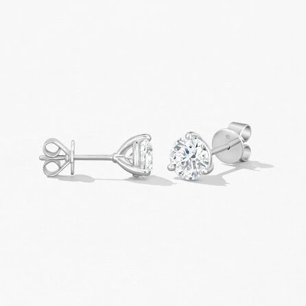 2.50ctw Hearts On Fire Diamond Stud Earrings - White Gold - Image 3