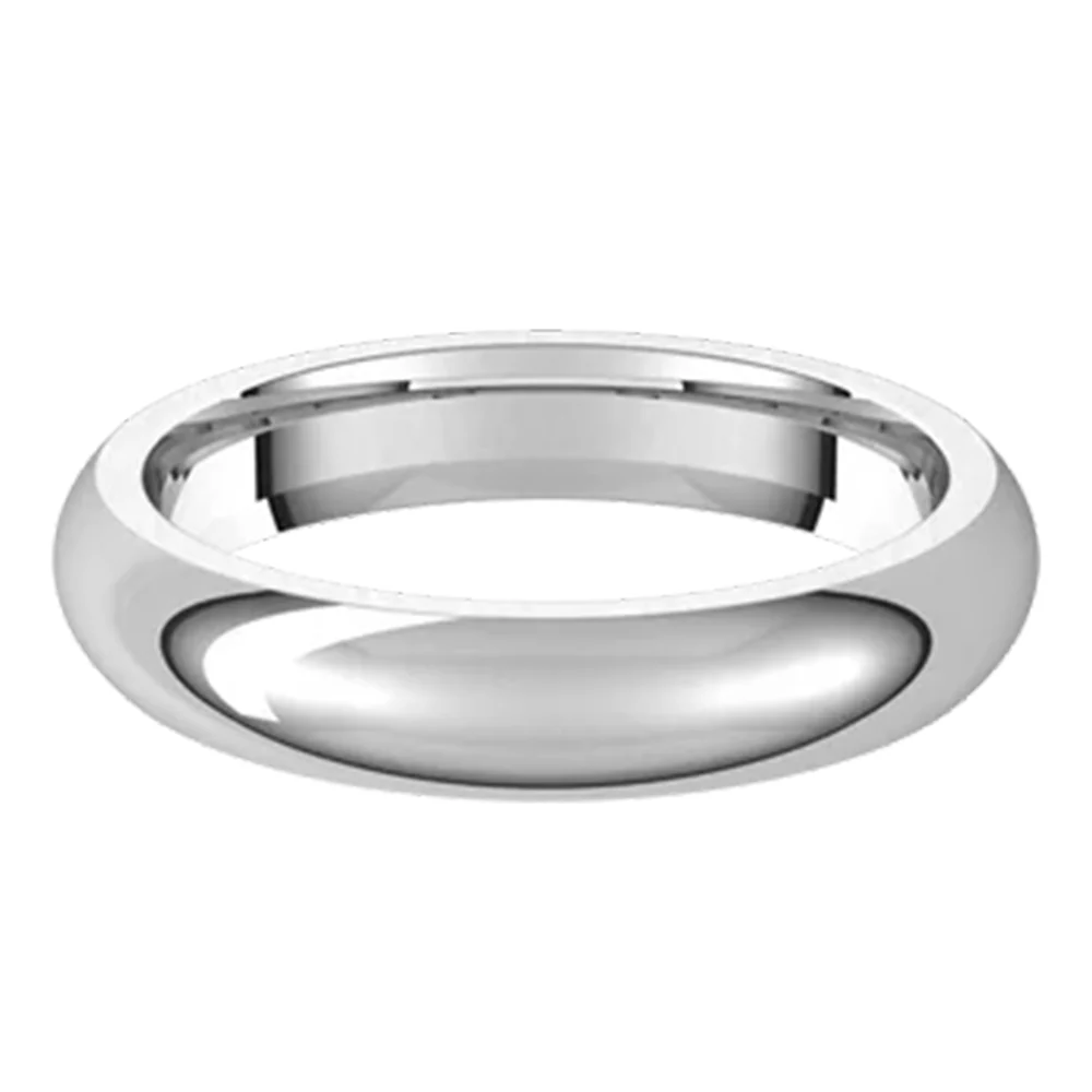 Springer's Forever Signature 14k White Gold 4mm Comfort Fit Half Round Wedding Band