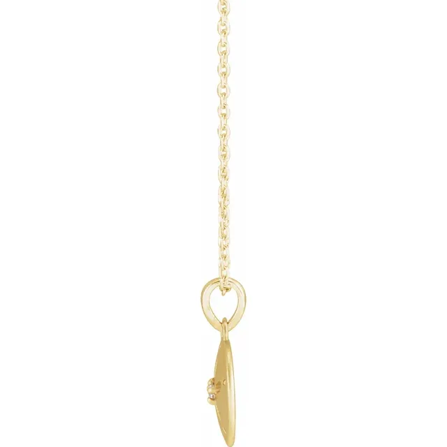 Sincerely, Springer's 14k Yellow Gold Diamond Sand Dollar Necklace - Image 2