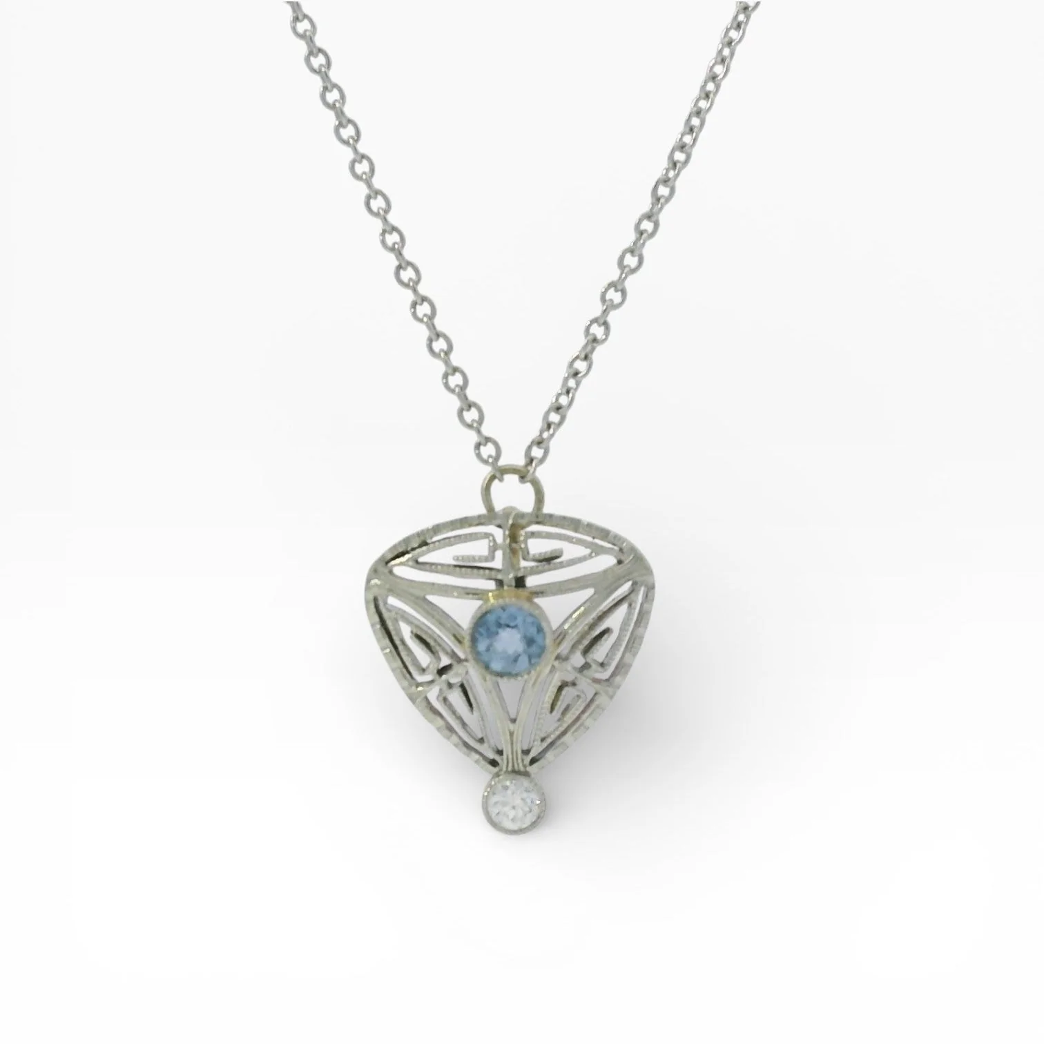 1870 Collection 14K Two-Tone Gold Art Deco Sapphire & Diamond Necklace