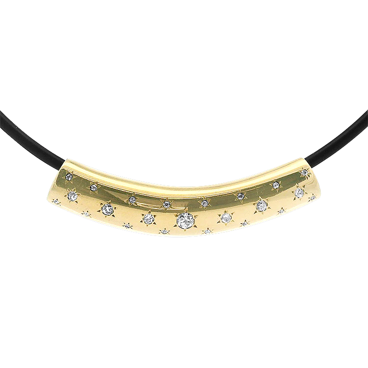 1870 Collection 14k Yellow Gold Diamond Slider Pendant Necklace