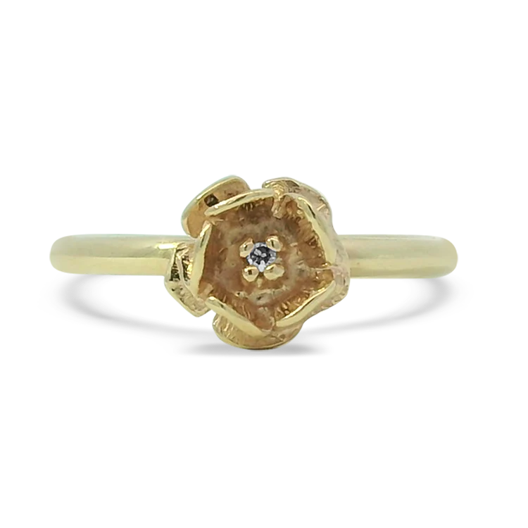 1870 Collection 14K Yellow Gold Rose Blossom Diamond Ring