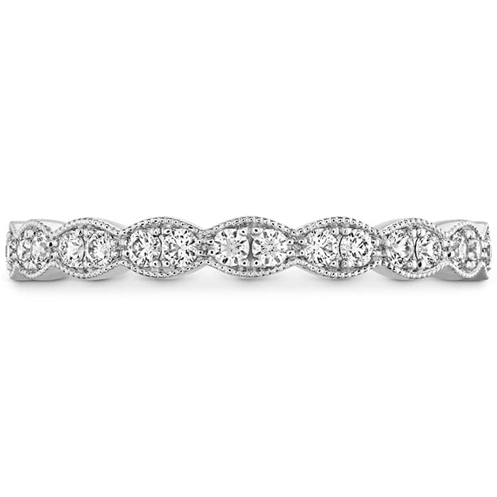 Hearts On Fire 18k White Gold Lorelei Floral Milgrain Diamond Band