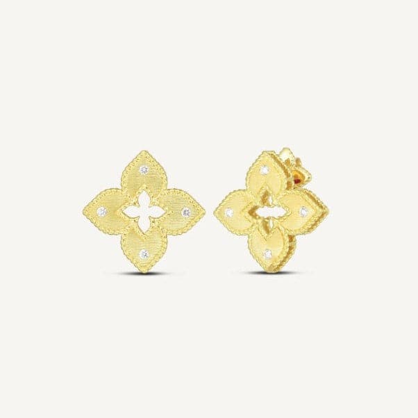 Roberto Coin 18K Yellow Gold Venetian Princess Diamond Stud Earrings