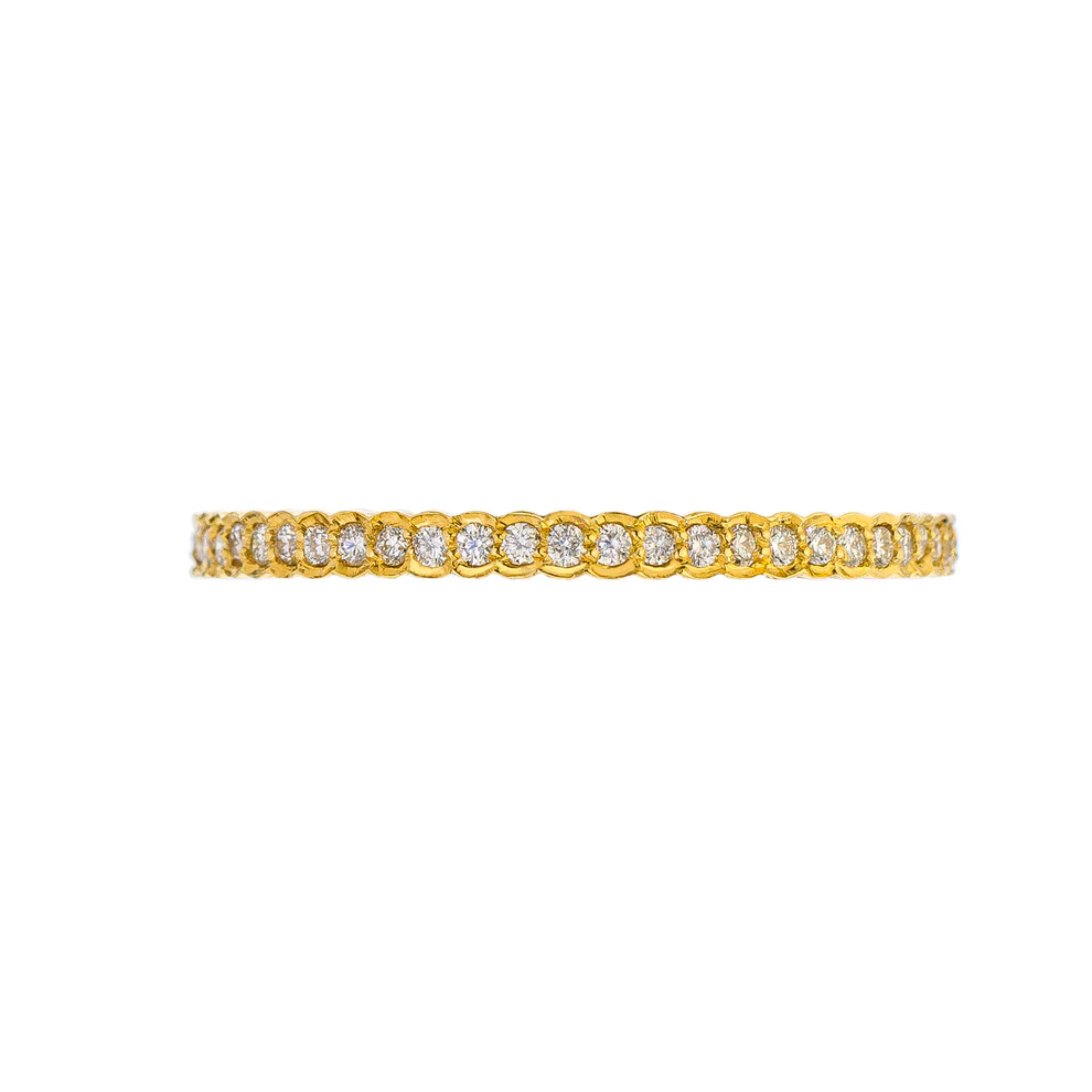 Sethi Couture 18K Yellow Gold Diamond Scallop Eternity Band