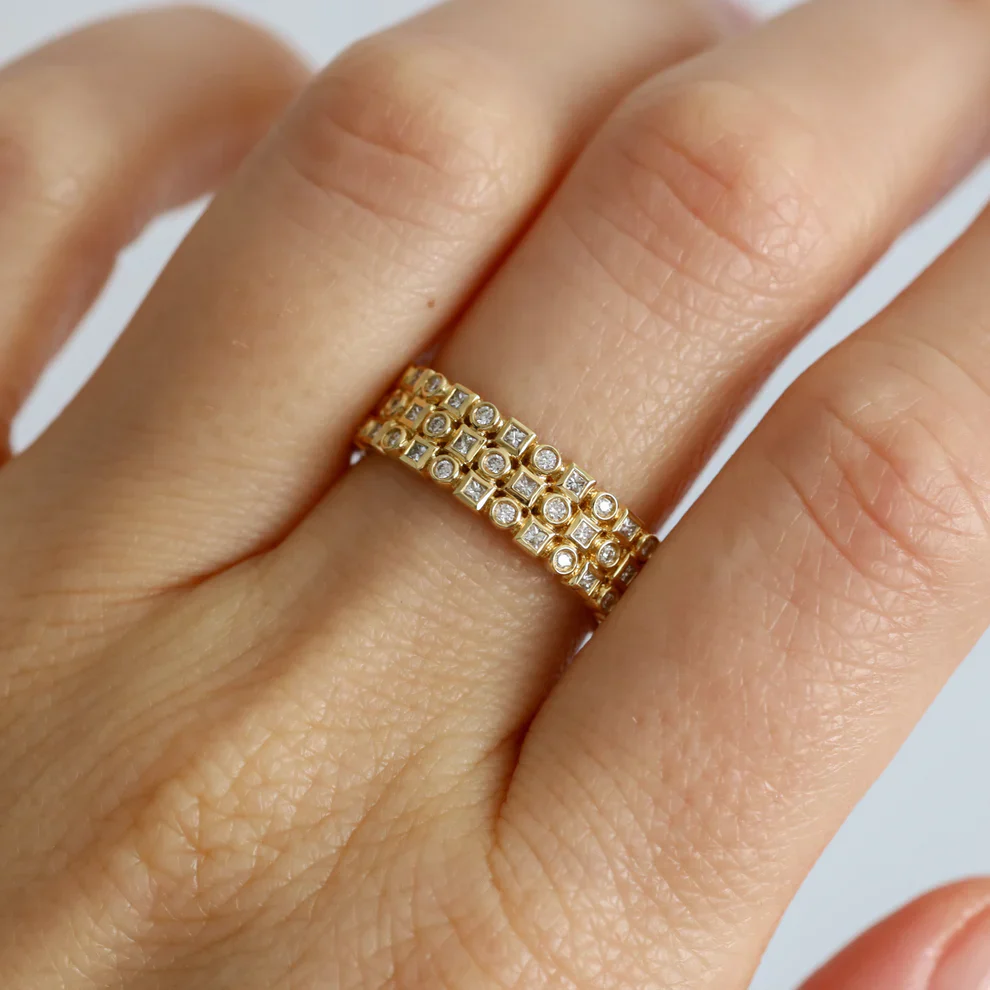 Sethi Couture Kate 18k Yellow Gold Diamond Eternity Band - Image 2