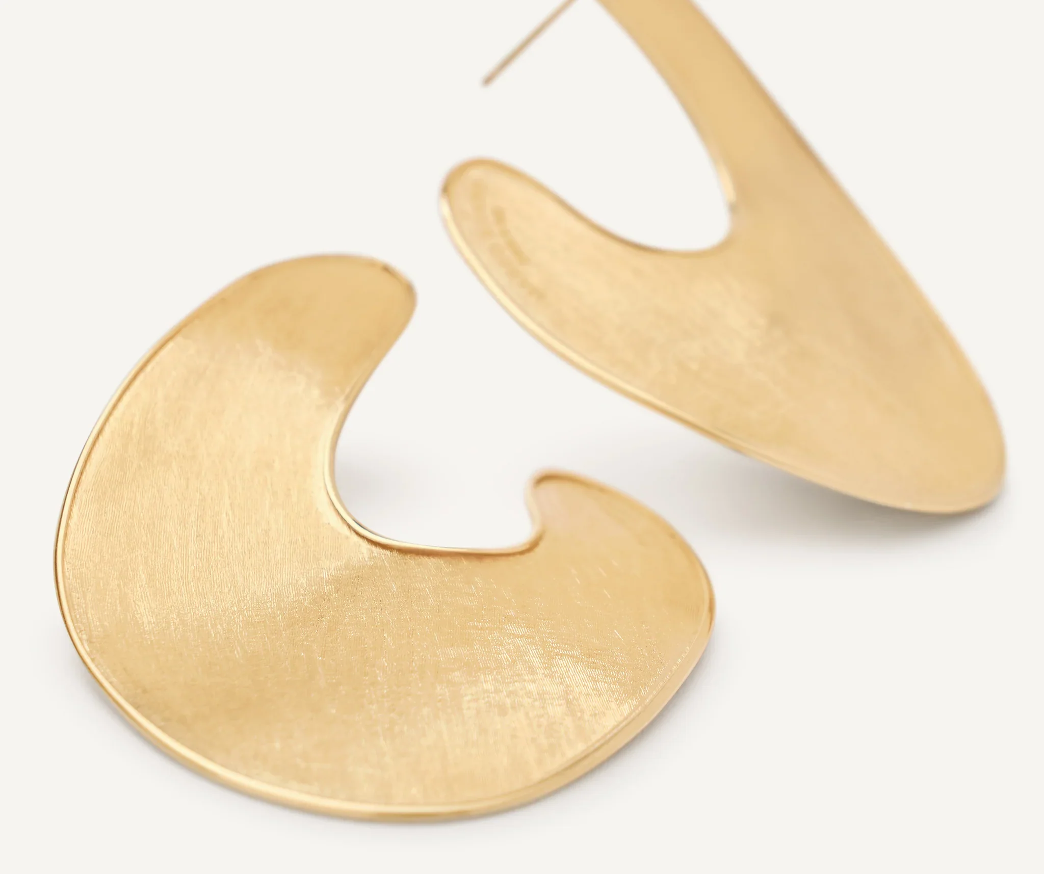 Marco Bicego Lunaria 18K Yellow Gold Irregular Petal Statement Earrings - Image 3
