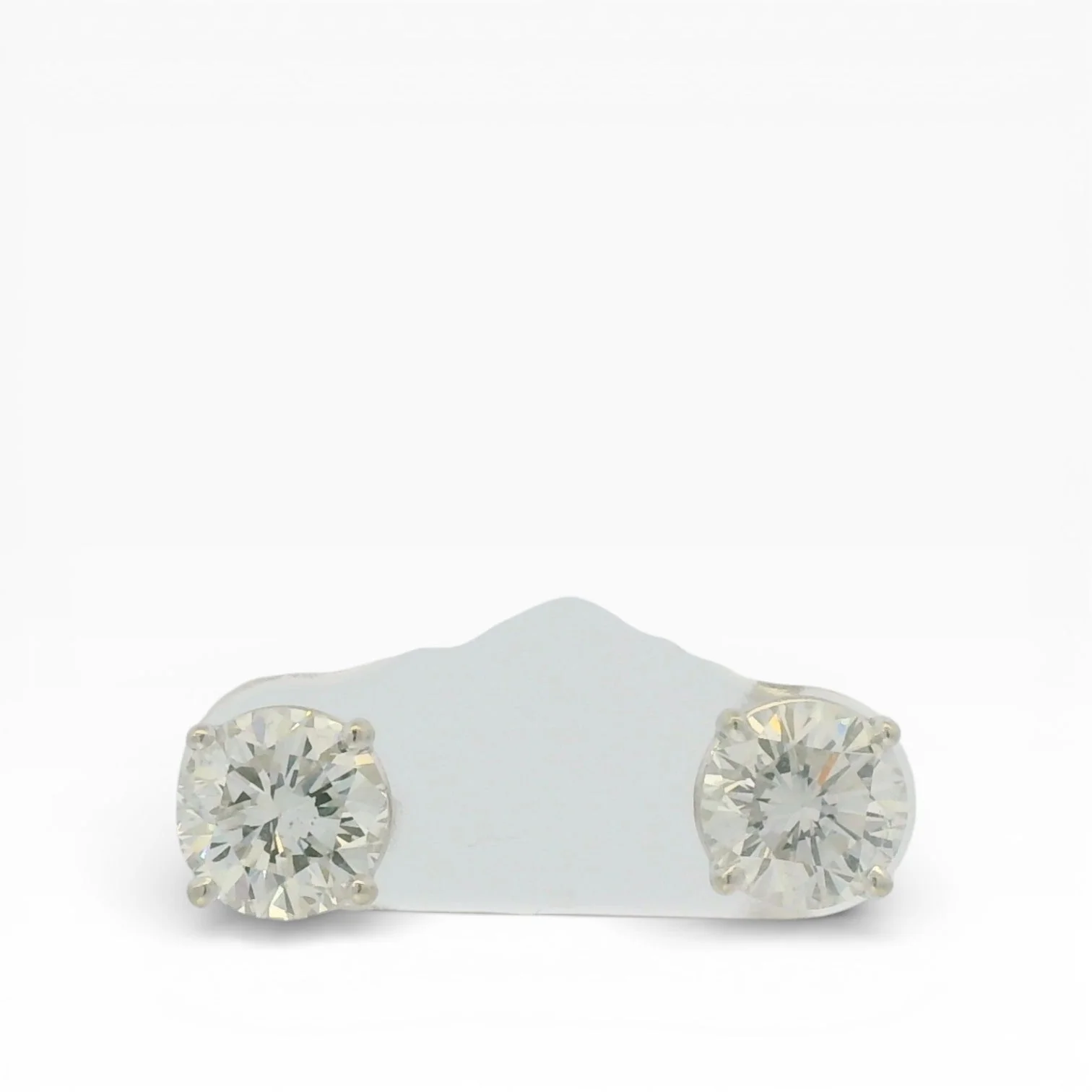2.52ctw Estate 18K White Gold Diamond Studs