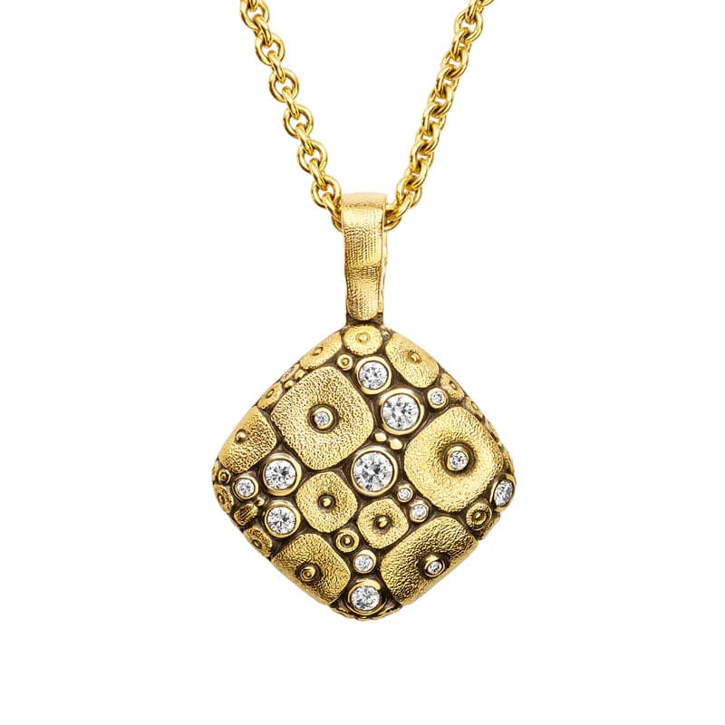 Alex Sepkus Soft Mosaic 18k Yellow Gold Diamond Necklace