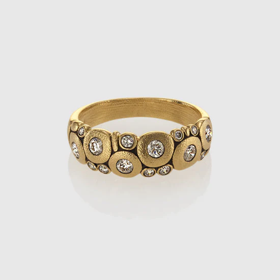 Alex Sepkus Candy 18k Yellow Gold Diamond Band