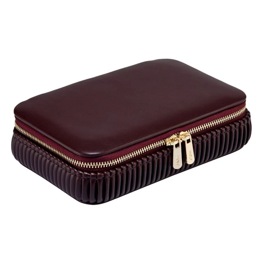 WOLF Bella Zip Jewelry Case - Bordeaux - Image 2