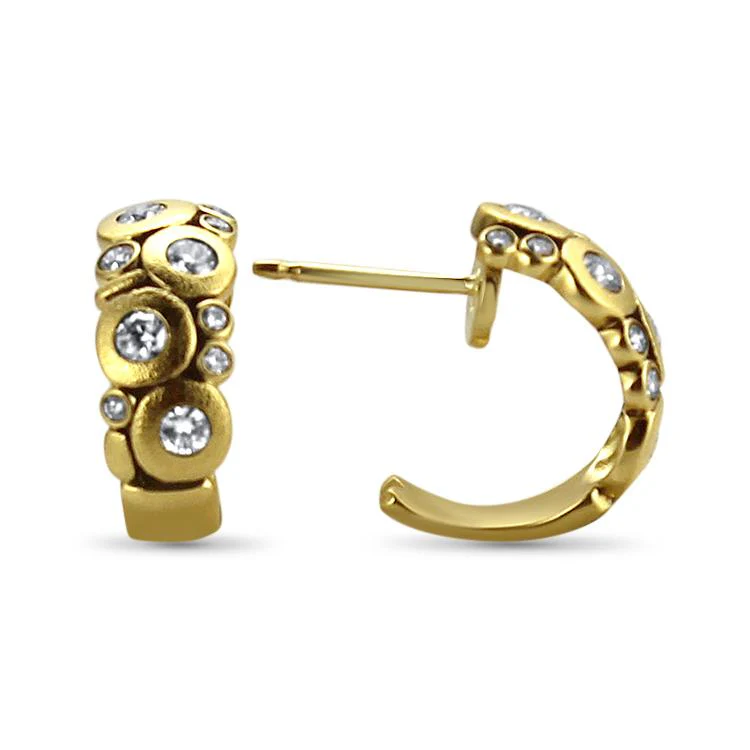 Alex Sepkus 18k Yellow Gold Candy Diamond Hoop Earrings - Image 2