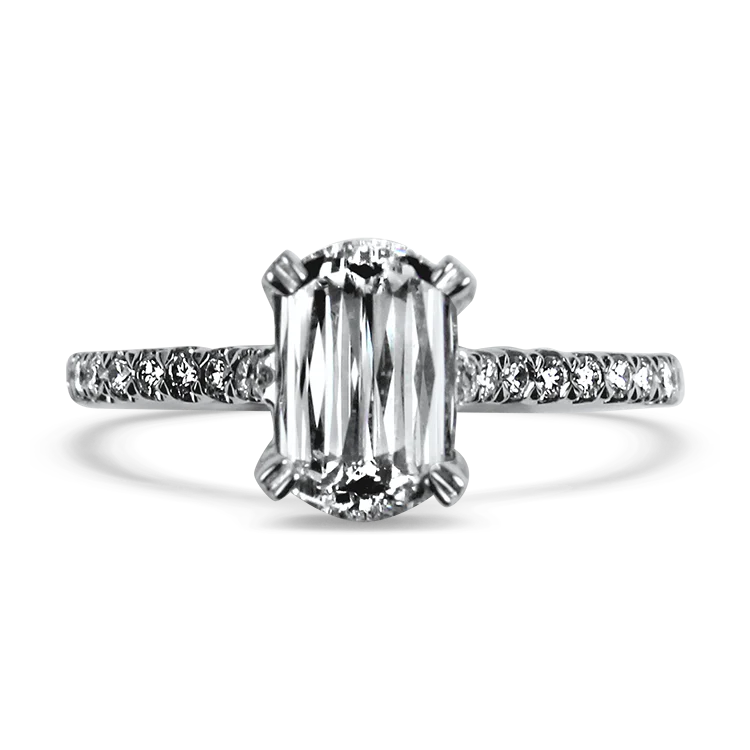 Christopher Designs 14k White Gold Crisscut L'Amour 1.01ct Diamond Engagement Ring