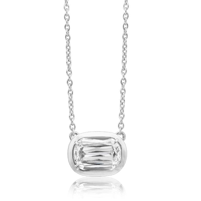 Christopher Designs 14K White Gold L'Amour Crisscut .42ct Diamond Pendant Necklace