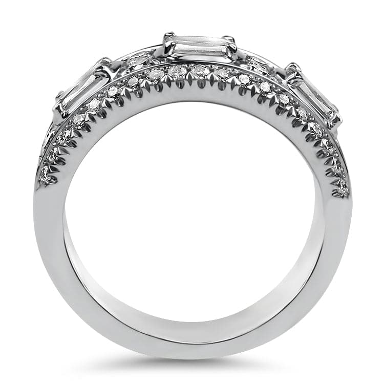Christopher Designs 14K White Gold L'Amour Crisscut Diamond Ring - Image 3