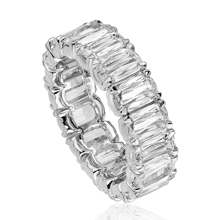 Christopher Designs Platinum L'Amour Crisscut Eternity Diamond Band