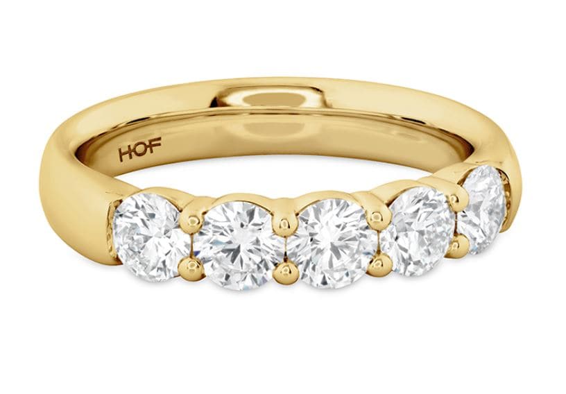 Hearts On Fire 18k Yellow Gold Five-Stone Diamond Band - Image 3