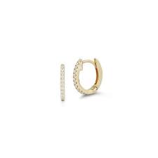 Dana Rebecca Designs DRD Medium Diamond Huggies - Yellow Gold