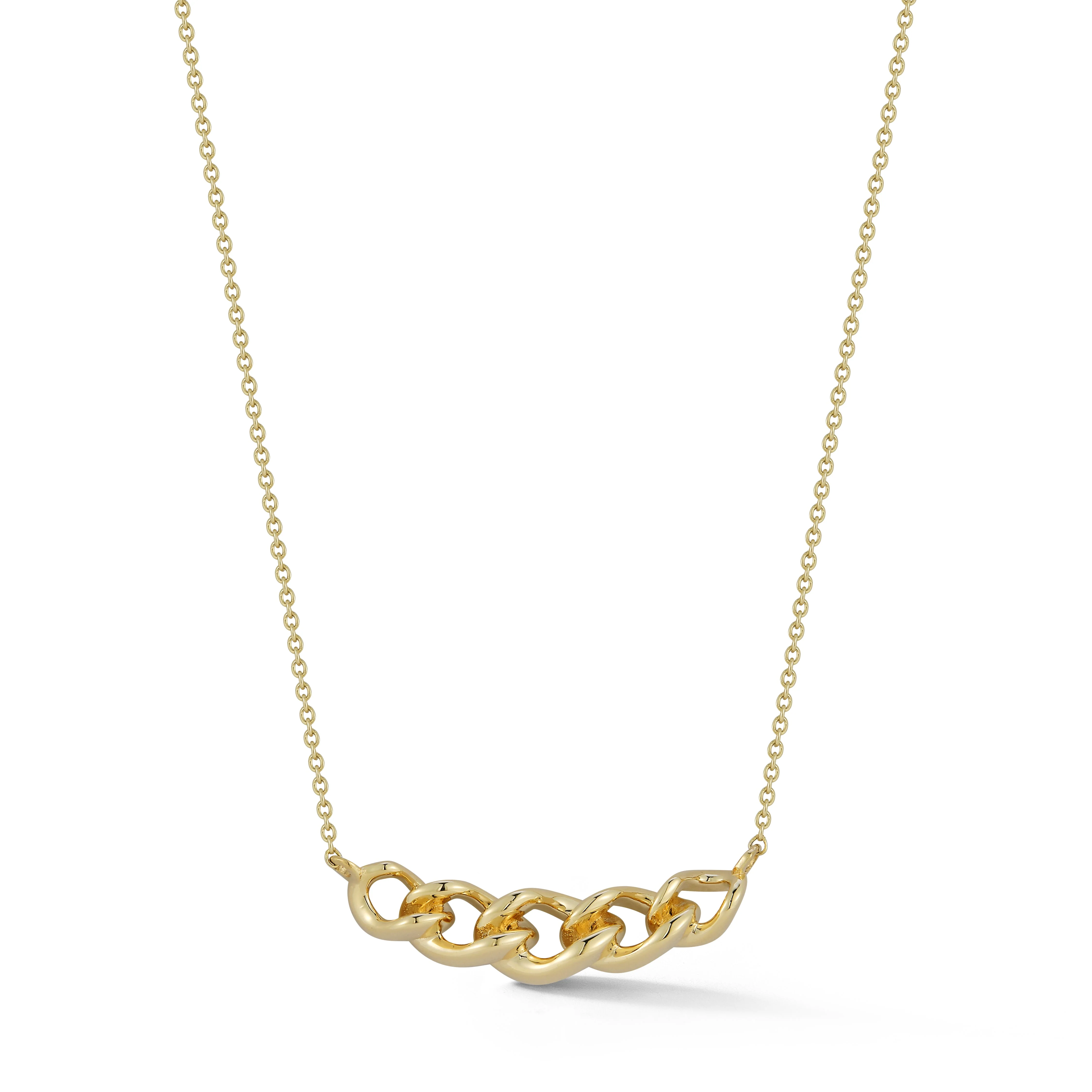 Dana Rebecca Designs Remi Florence Curved Chain - Yellow Gold