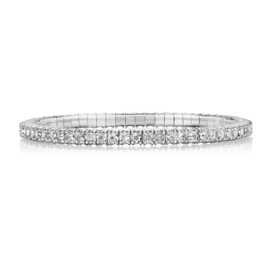 David Weisz 18k Yellow Gold Diamond Stretch Bracelet - 2.07ctw