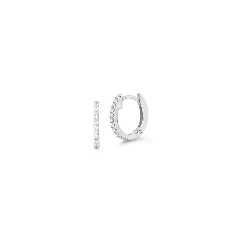 Dana Rebecca Designs DRD Medium Diamond Huggies - White gold