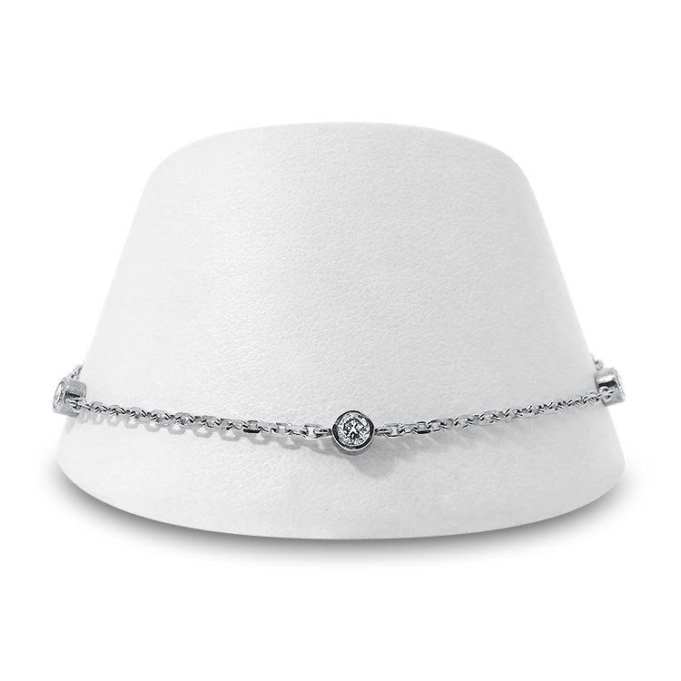 Estate 14k White Gold Diamond-by-the-Yard–Inspired Bracelet