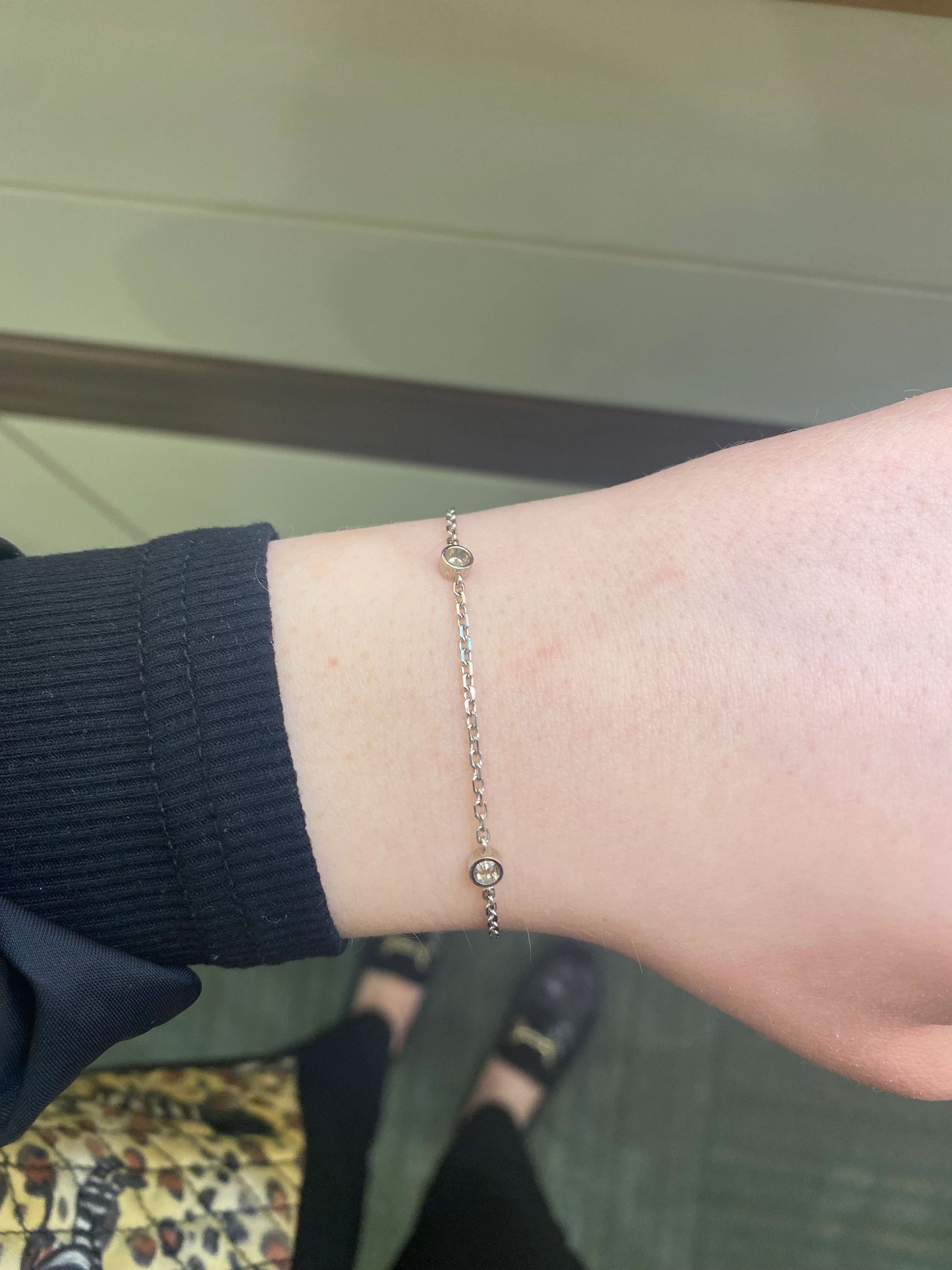 Estate 14k White Gold Diamond-by-the-Yard–Inspired Bracelet - Image 2