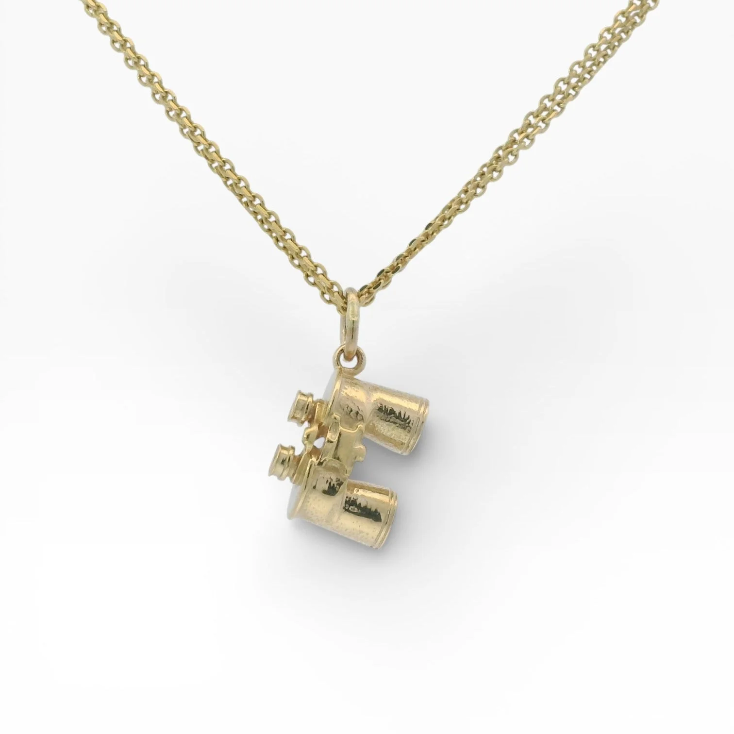 Estate 14K Yellow Gold Binoculars Charm