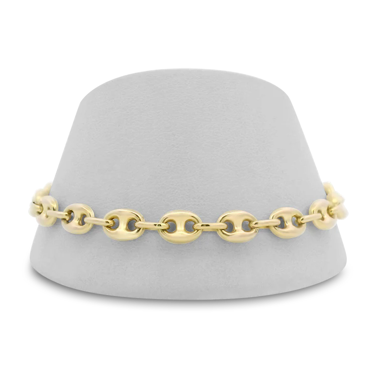 Estate 14k Yellow Gold Gucci Puff Link Bracelet