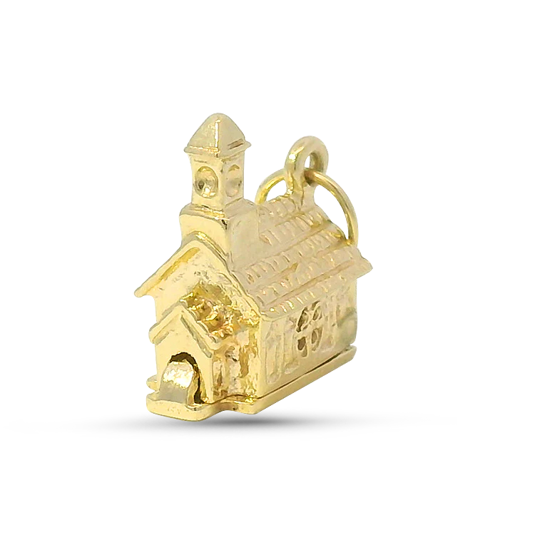 Estate 14k Yellow Gold Opening Chapel Charm