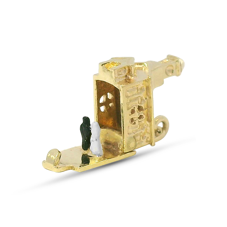 Estate 14k Yellow Gold Opening Chapel Charm - Image 2