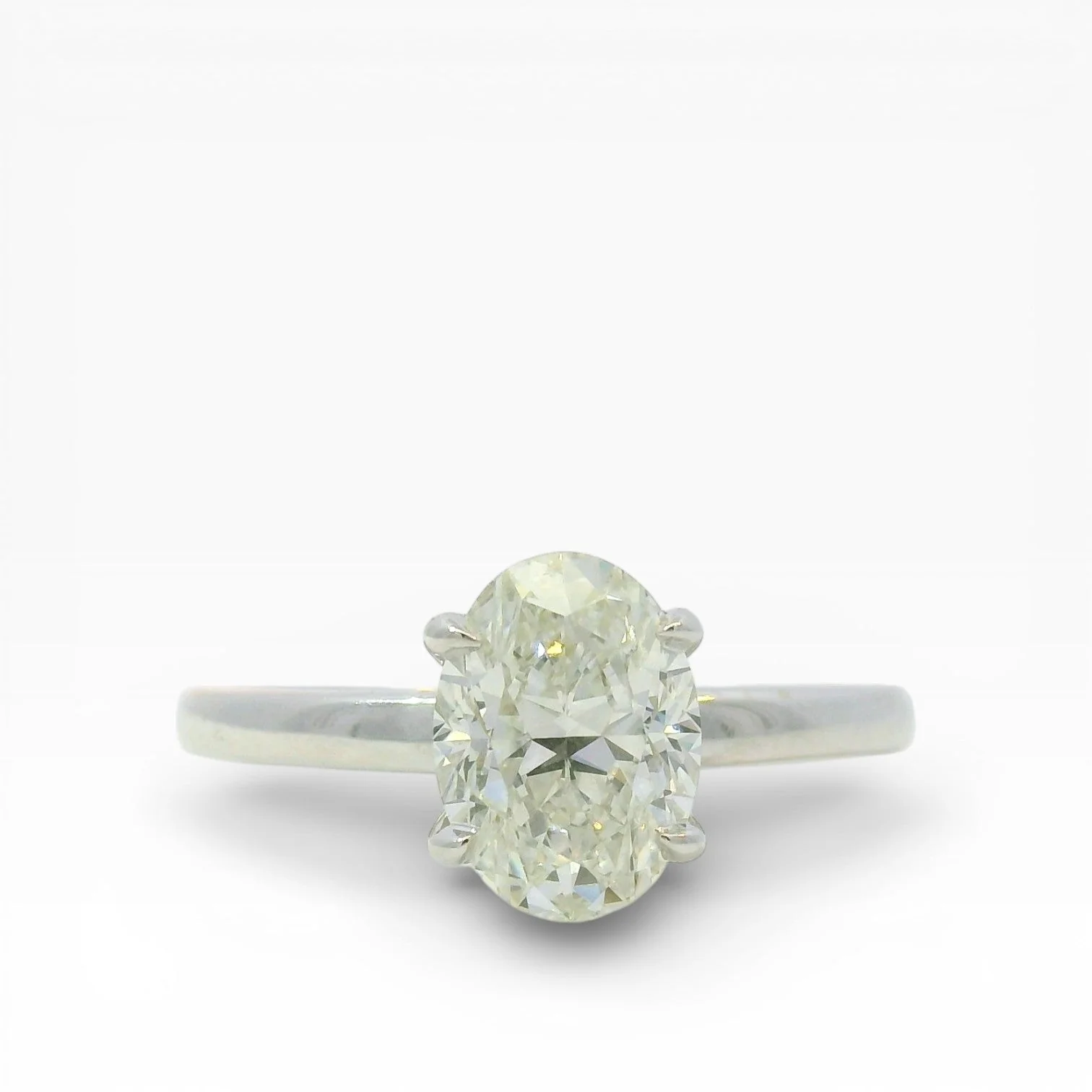 Springer's Forever Select Solitaire Oval Diamond Engagement Ring in 18K White Gold - 1.51ct