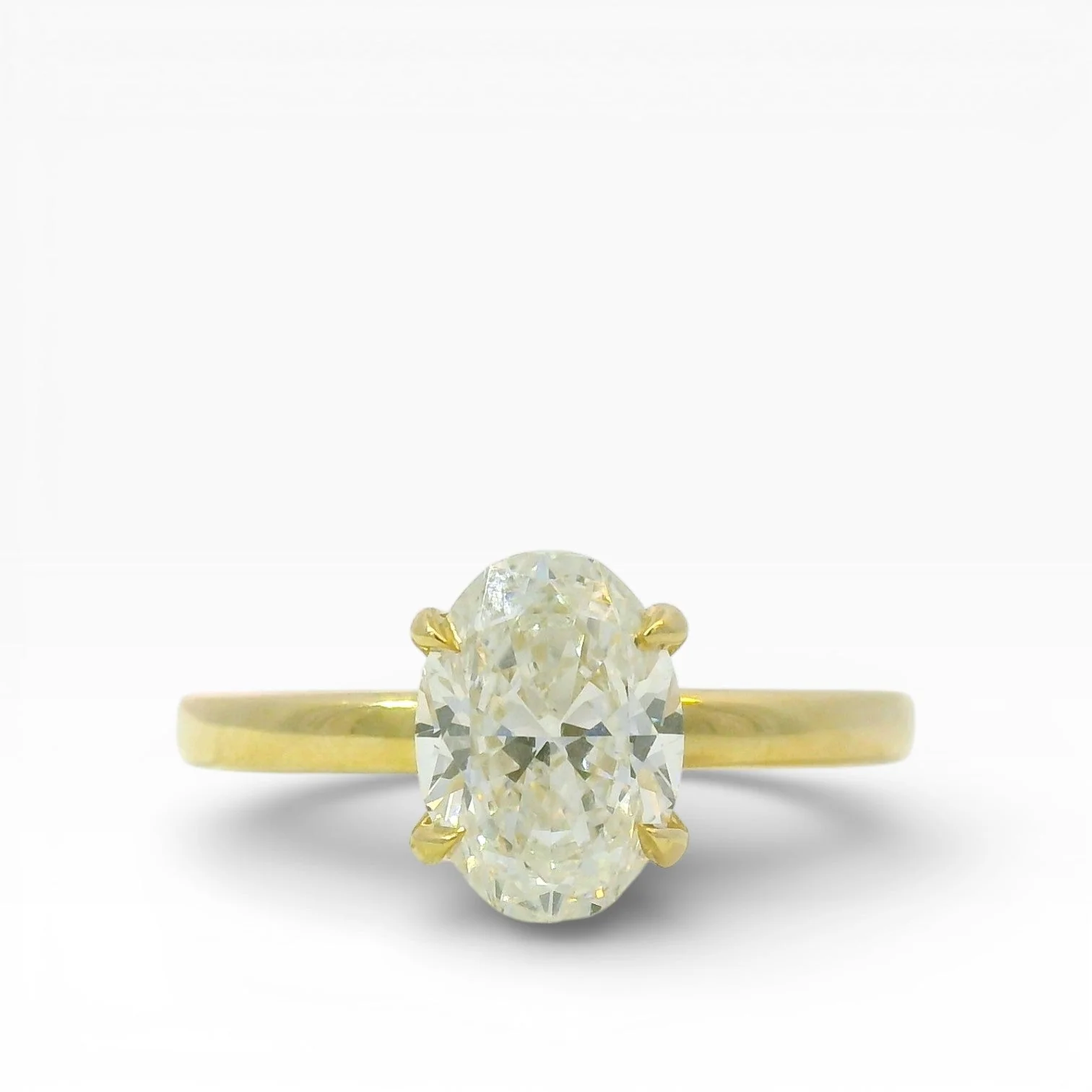 Springer's Forever Select Oval Solitaire Diamond Ring in 18K Yellow Gold - 1.50ct