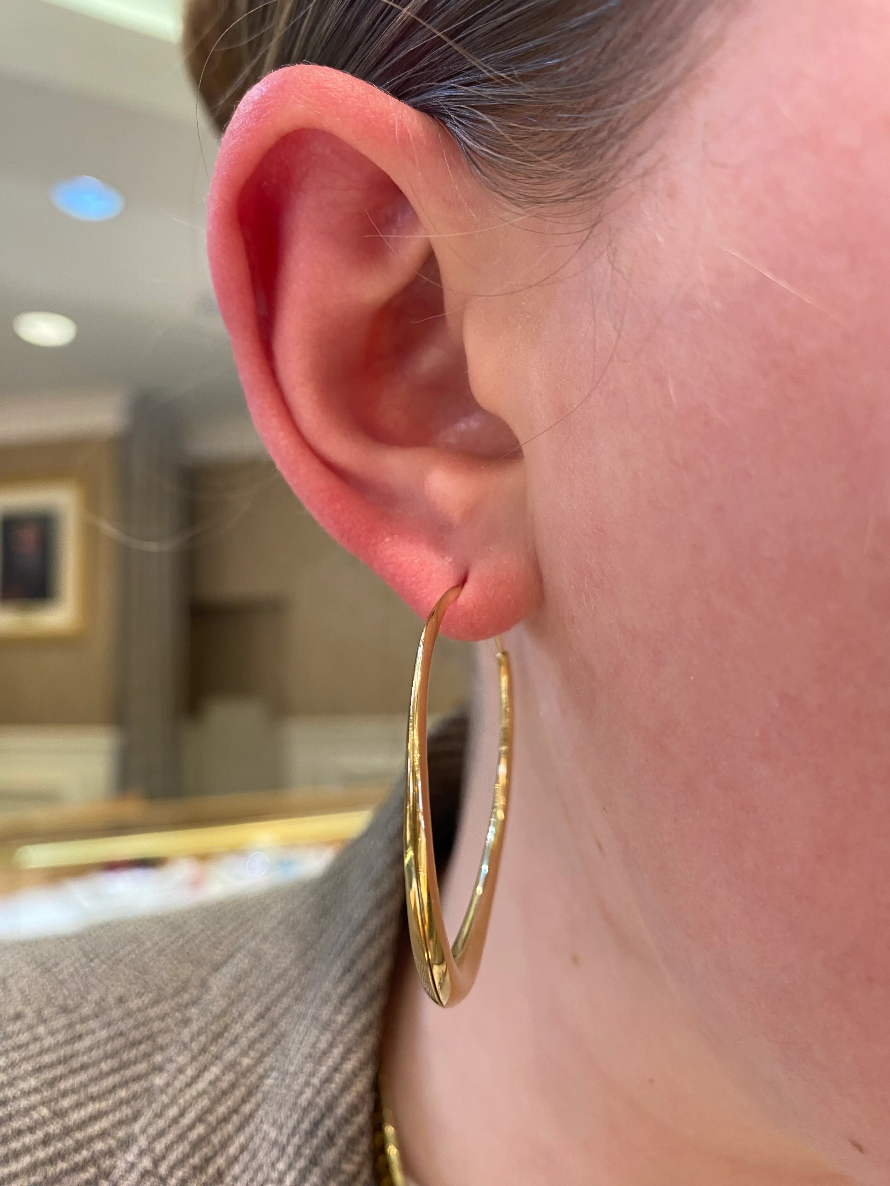 Estate Michael Good 18K Yellow Gold Bolero Hoop Earrings - Image 2
