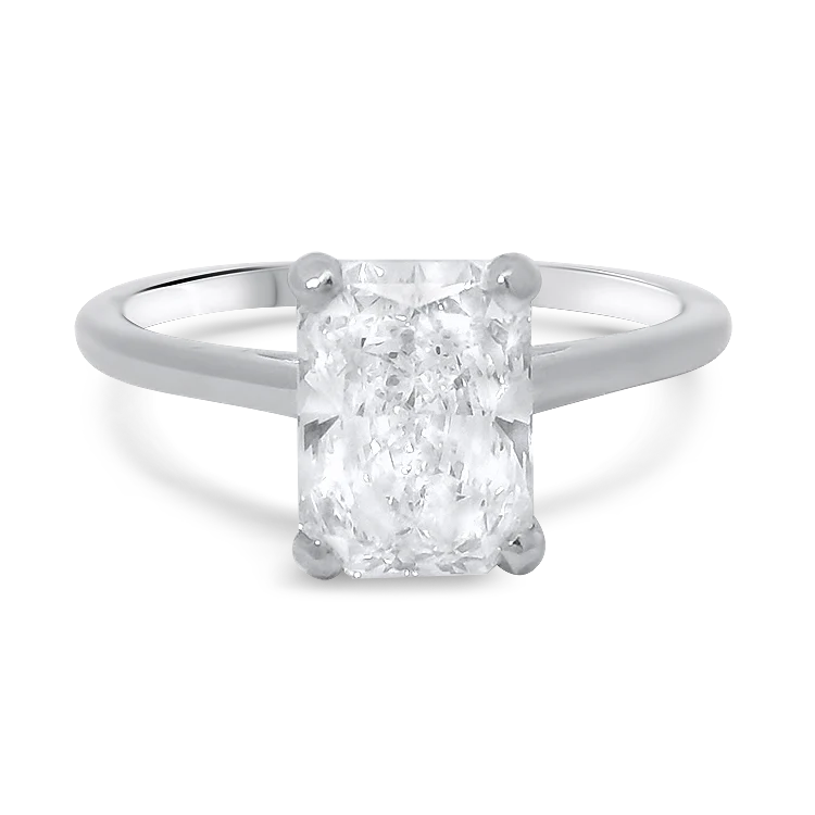 Estate Platinum 2.2cts Radiant Diamond Solitaire Ring