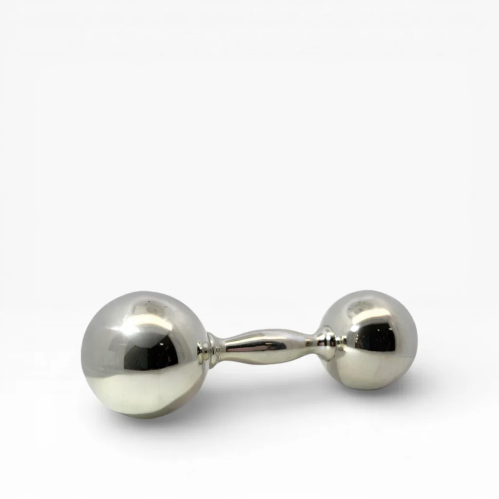 Estate Tiffany & Co. Sterling Silver Barbell Baby Rattle