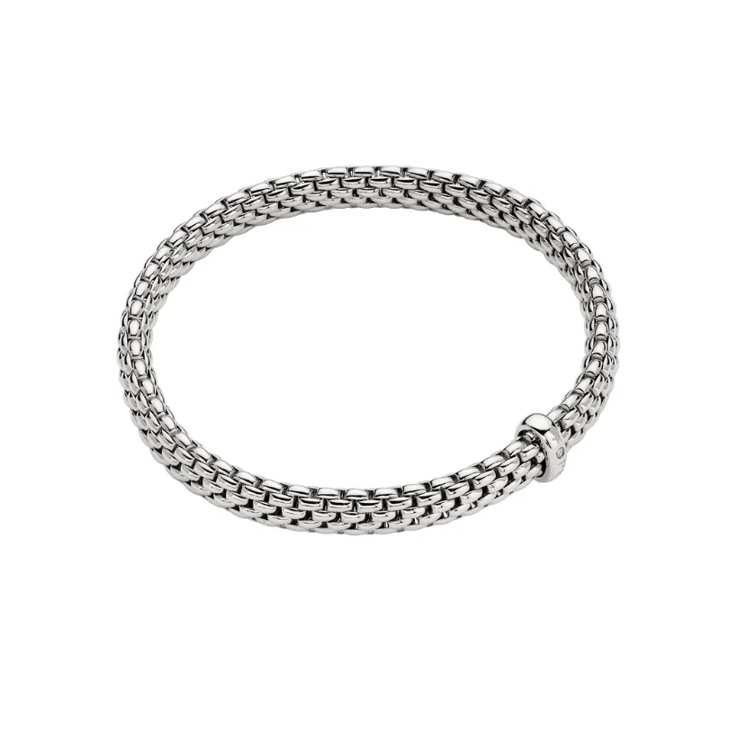 FOPE 18K White Gold Vendome Bracelet with Diamonds - Small
