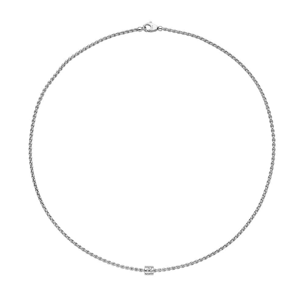 Fope Aria 18k White Gold Diamond Necklace – 17"