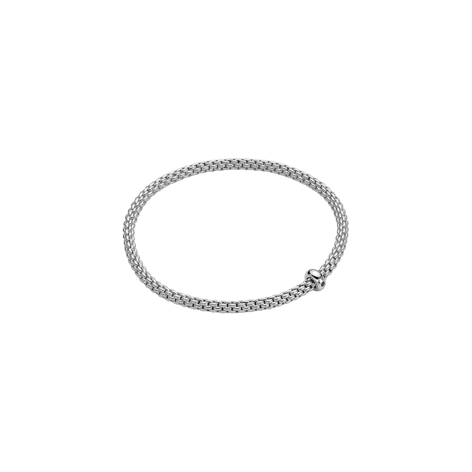 Fope Eka 18k White Gold Flex'It Black Diamond Bracelet - Extra-Large