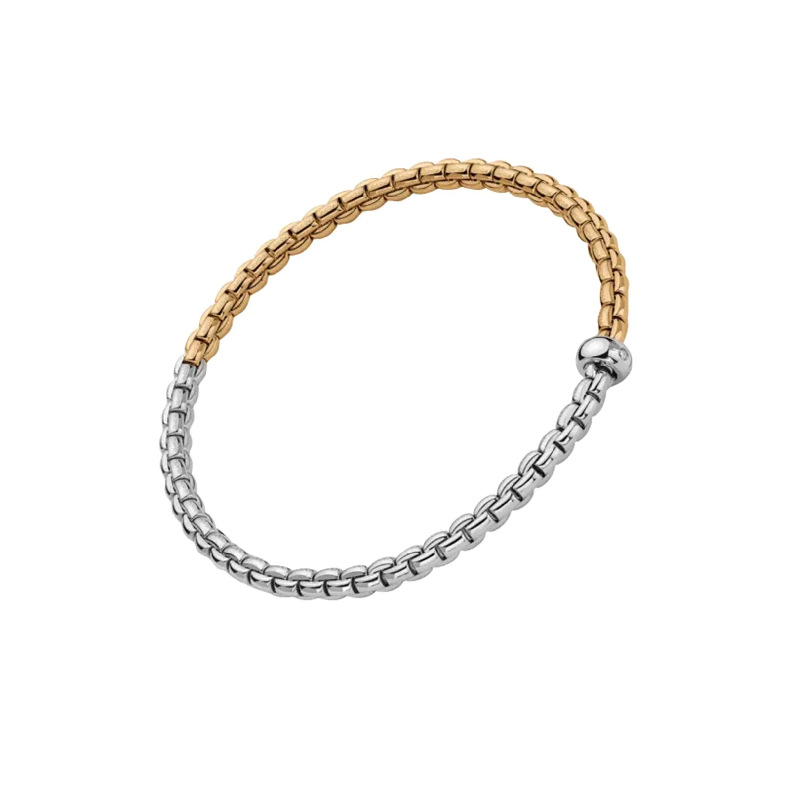 Fope Prima 18k Yellow and White Gold Flex'it Bracelet - Small