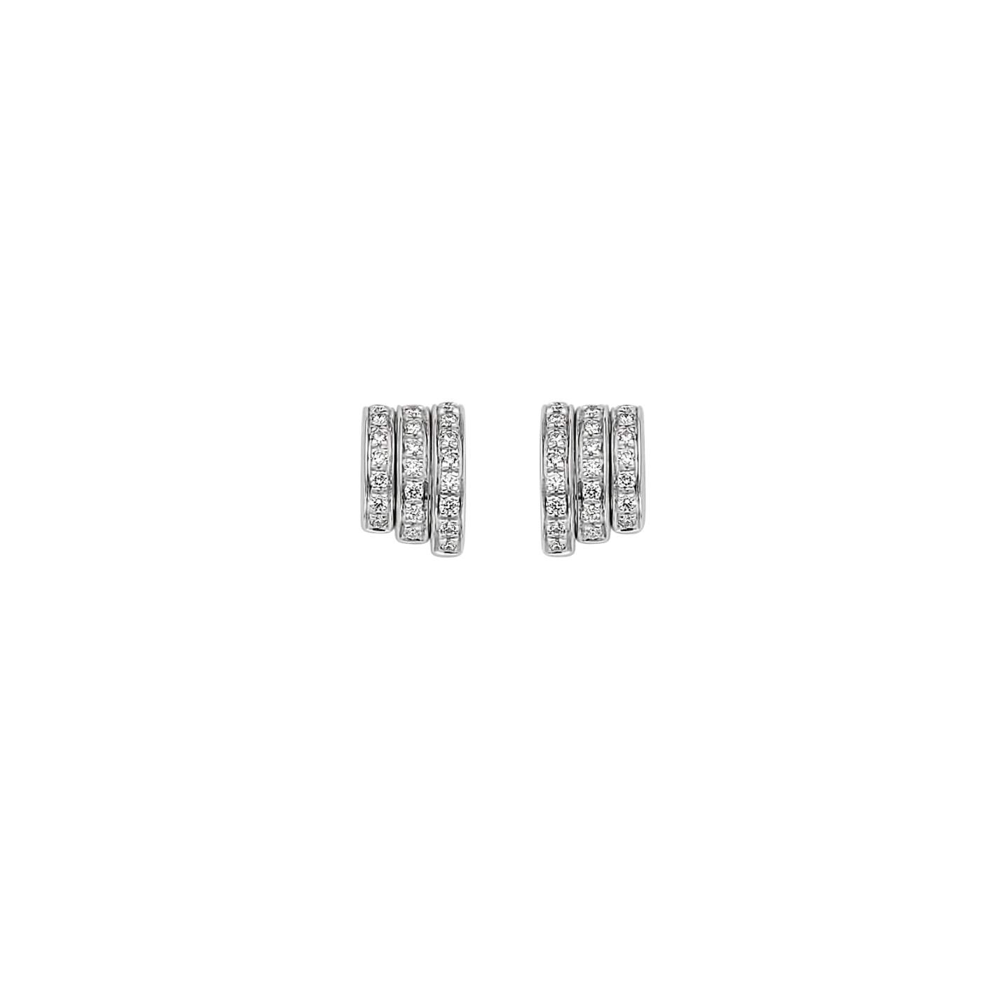 Fope Prima Collection Stud Earrings with Diamond Pave'