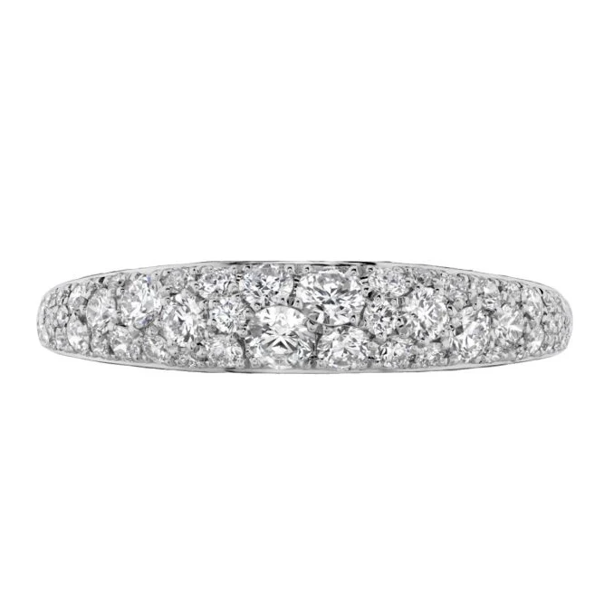Hearts On Fire 18K White Gold Grace Domed Diamond Ring