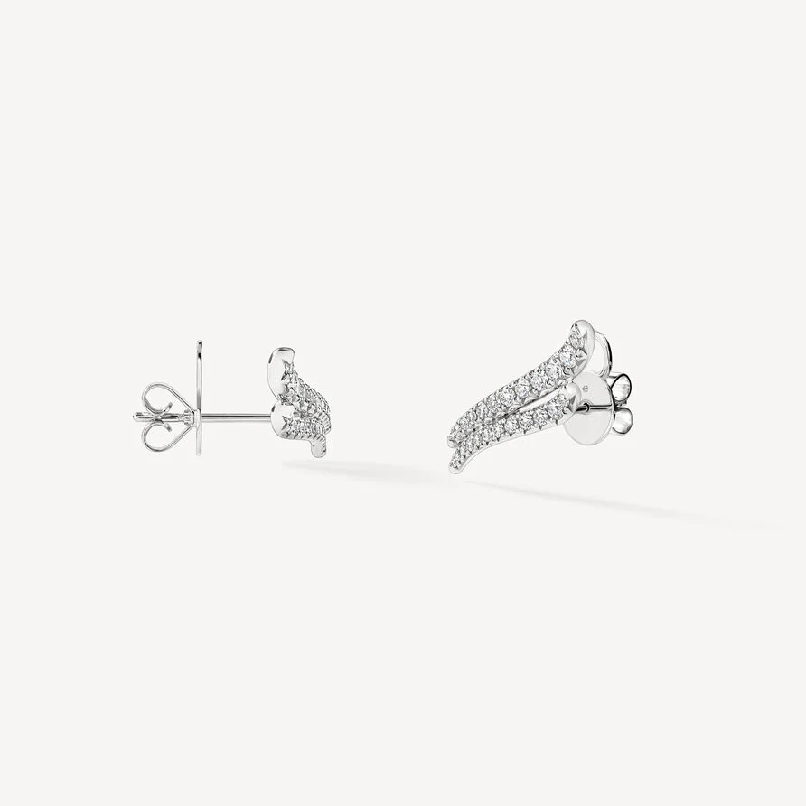 Hearts On Fire 18k White Gold Vela Diamond Double Row Earrings - Image 2