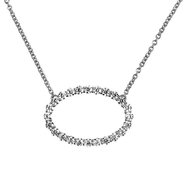 Hearts On Fire 18k White Gold "Whimsical Oval" Diamond Necklace