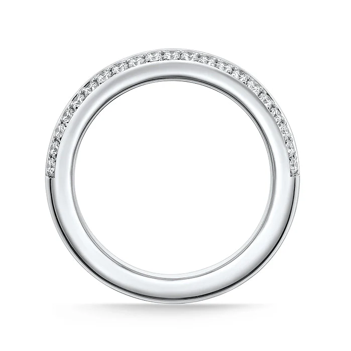 Hearts On Fire Barre 18K White Gold Pave Diamond Band - Image 2