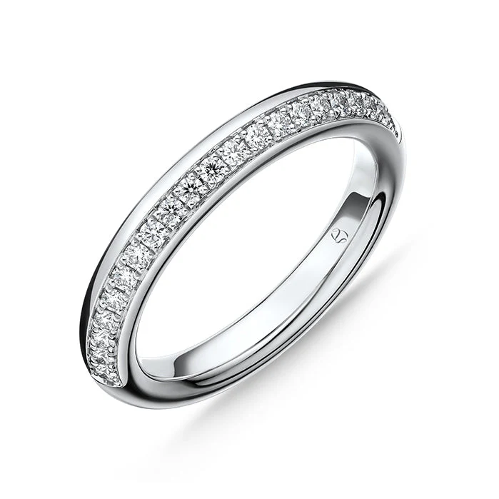 Hearts On Fire Barre 18K White Gold Pave Diamond Band - Image 3