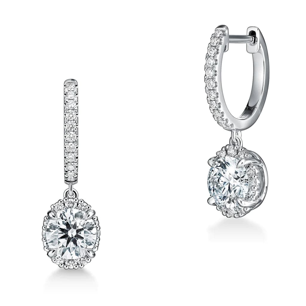 Hearts On Fire Eclipse 18k White Gold Diamond Dangle Earrings