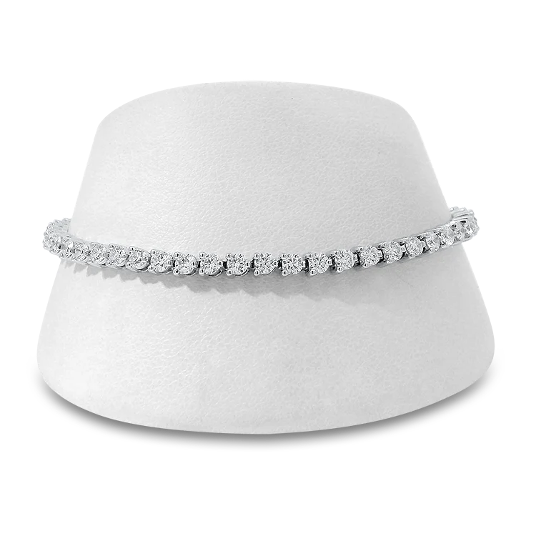Hearts On Fire Estate Temptation 18K White Gold Diamond Tennis Bracelet – 3.40ctw