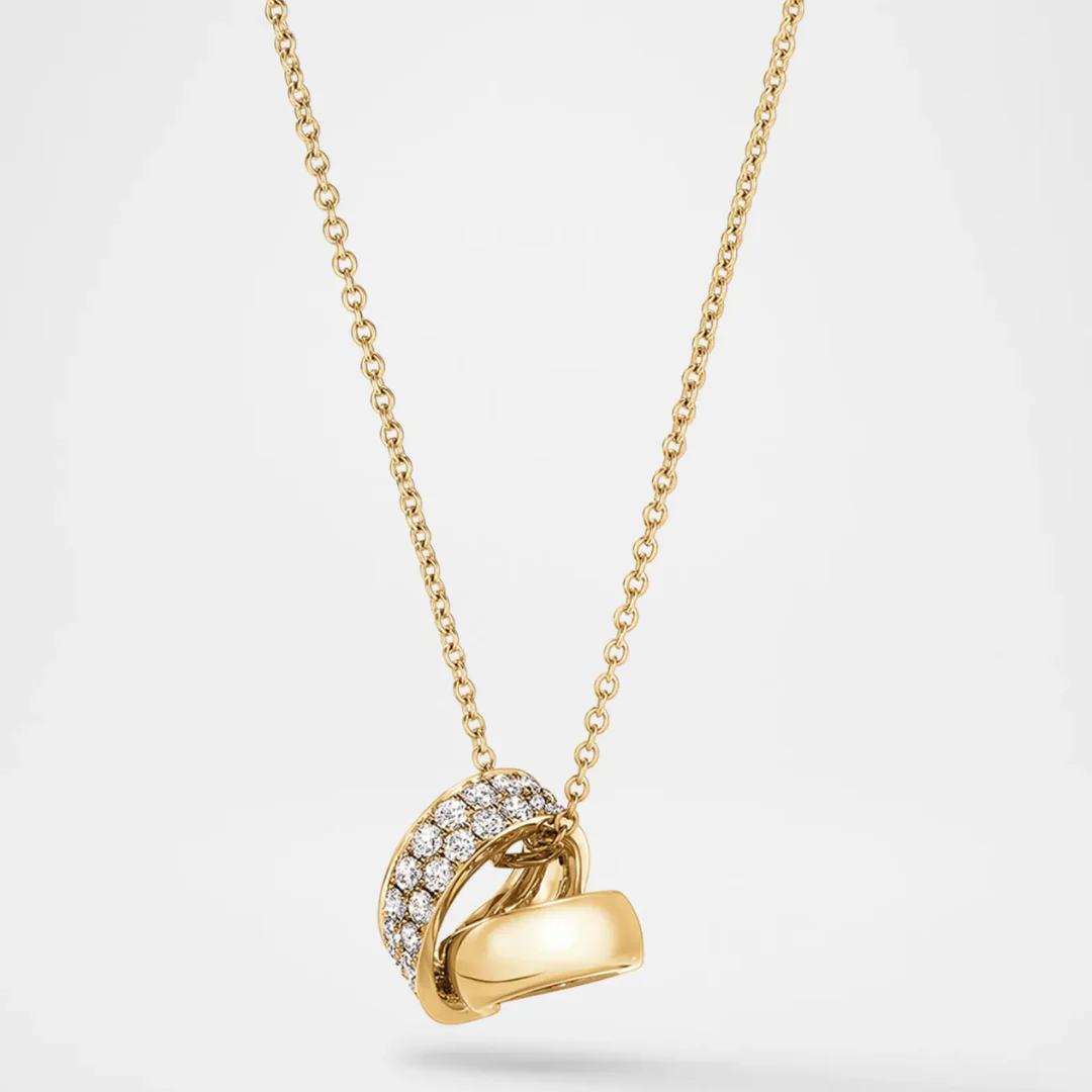 Hearts On Fire Inside/Out 18k Yellow Gold Diamond Spiral Pendant Necklace - Image 5